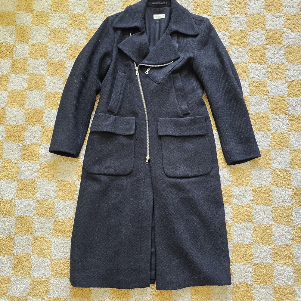 Moto Wool Coat
